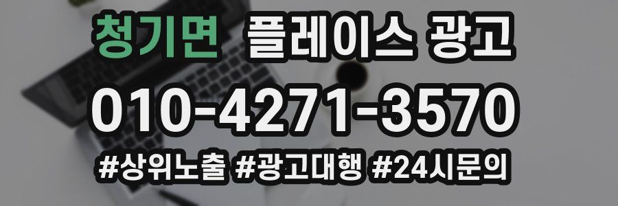 청기면 플레이스 광고
