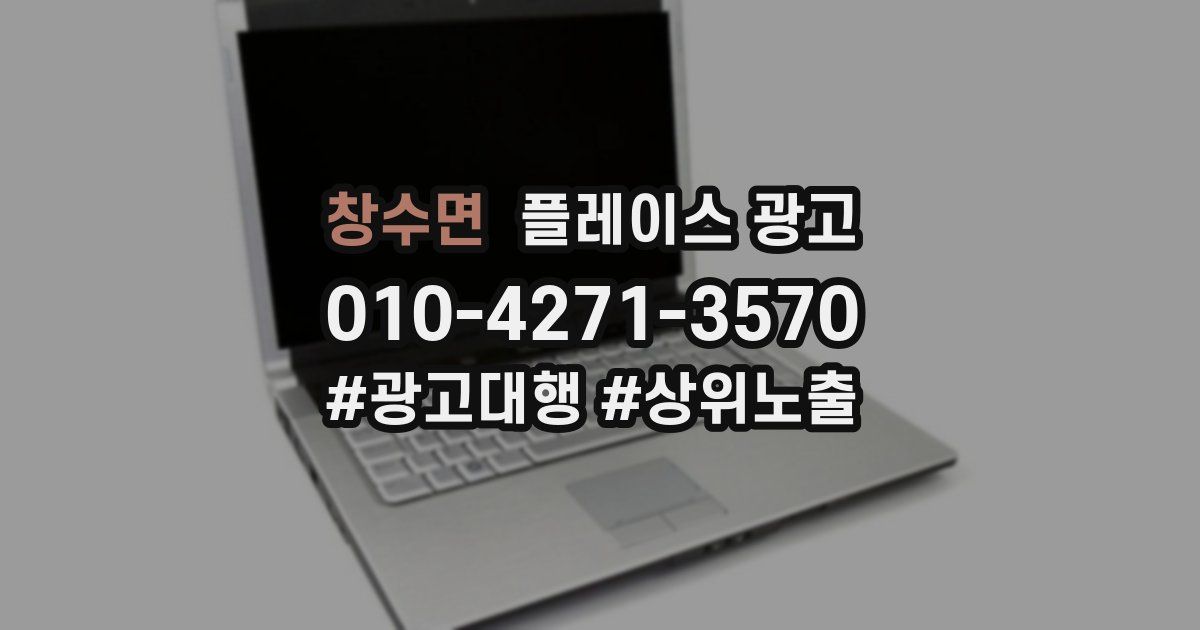 창수면 플레이스 광고