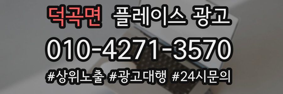 덕곡면 플레이스 광고