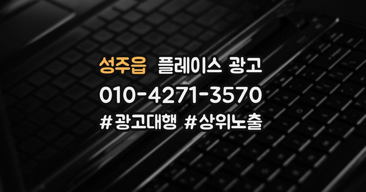 성주읍 플레이스 광고