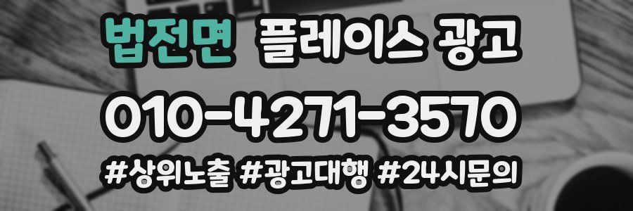 법전면 플레이스 광고