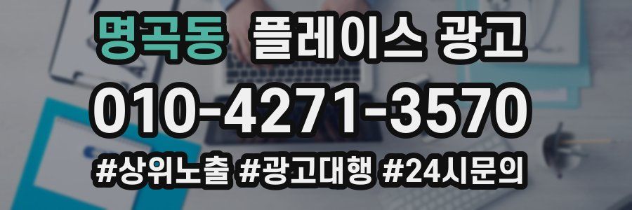 명곡동 플레이스 광고