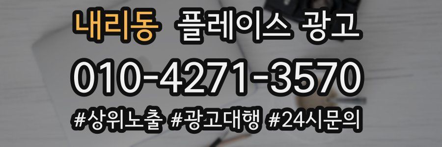 내리동 플레이스 광고