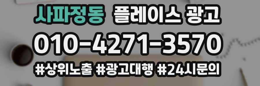 사파정동 플레이스 광고
