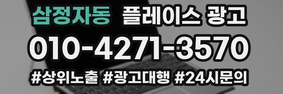 삼정자동 플레이스 광고