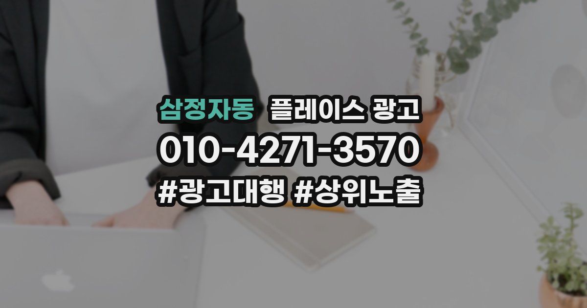 삼정자동 플레이스 광고