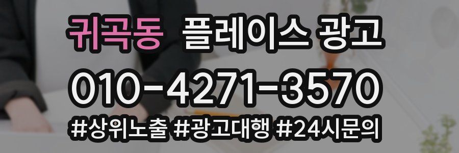 귀곡동 플레이스 광고