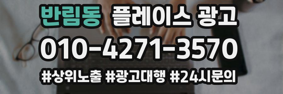 반림동 플레이스 광고