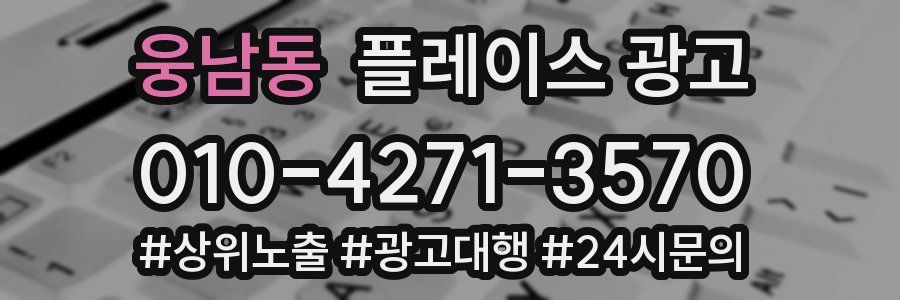 웅남동 플레이스 광고