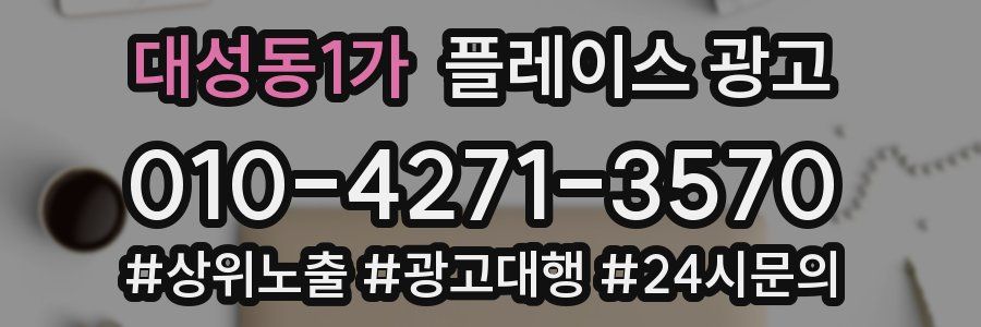 대성동1가 플레이스 광고
