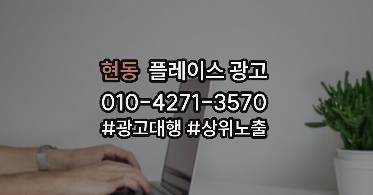현동 플레이스 광고