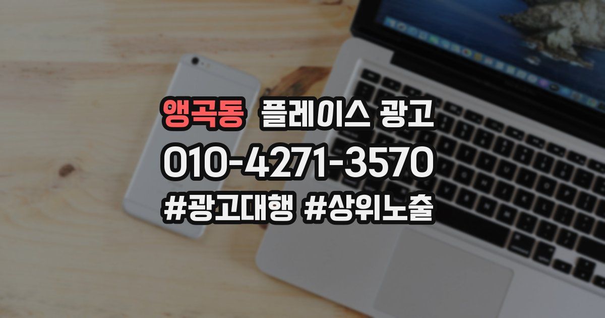 앵곡동 플레이스 광고