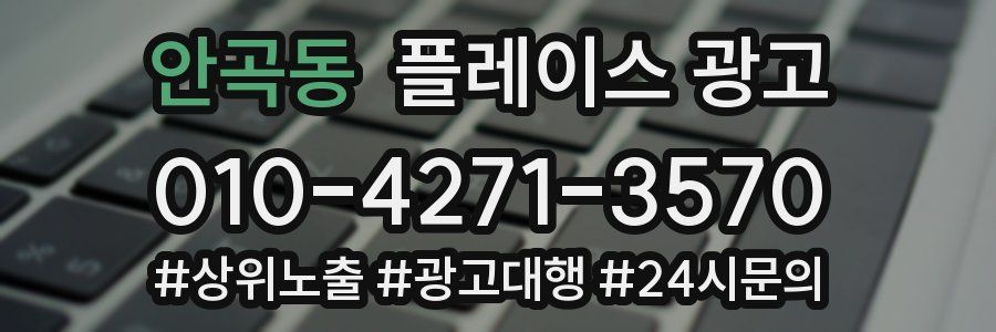 안곡동 플레이스 광고
