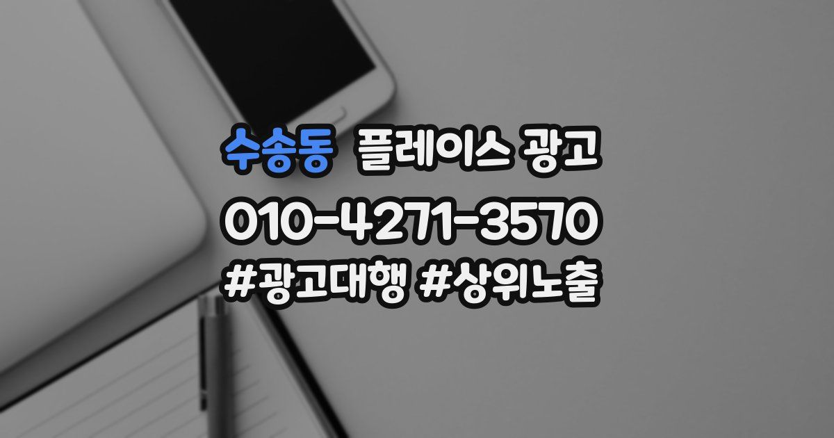 수송동 플레이스 광고