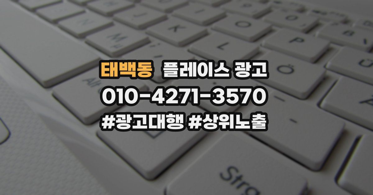 태백동 플레이스 광고