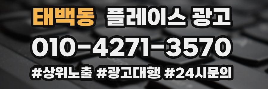 태백동 플레이스 광고