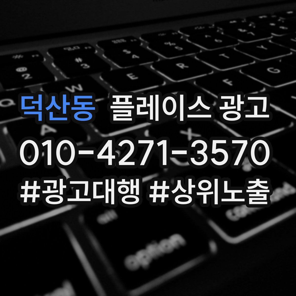 덕산동 플레이스 광고