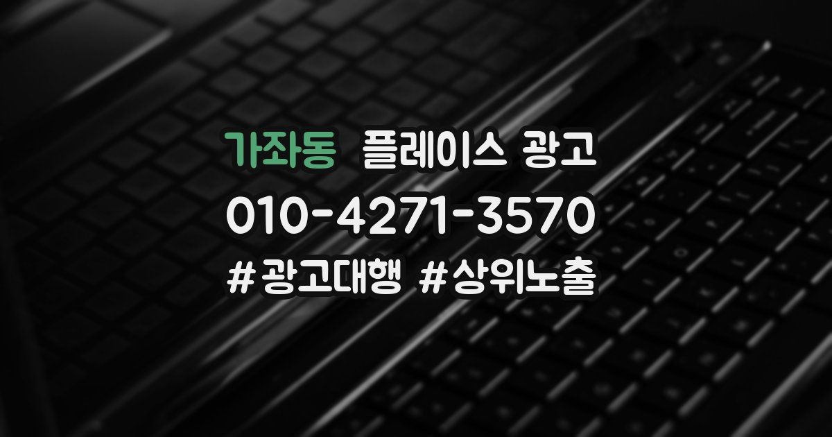 가좌동 플레이스 광고