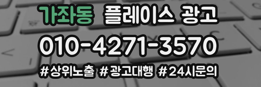 가좌동 플레이스 광고
