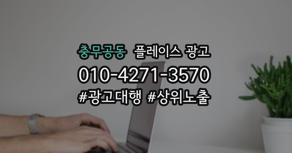 충무공동 플레이스 광고