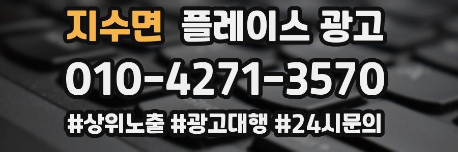 지수면 플레이스 광고