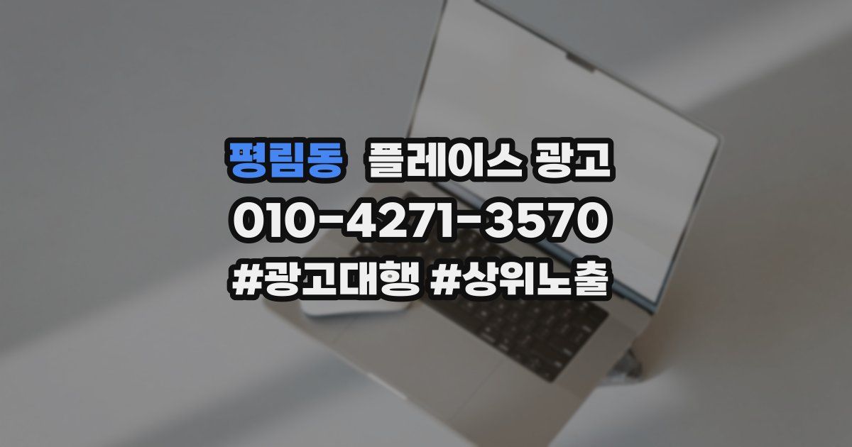 평림동 플레이스 광고
