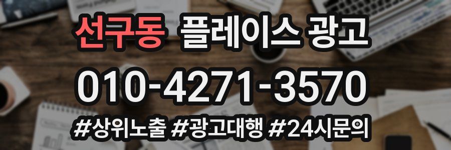선구동 플레이스 광고