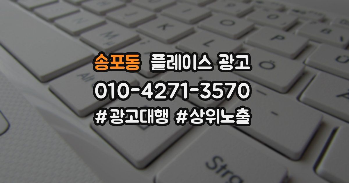 송포동 플레이스 광고