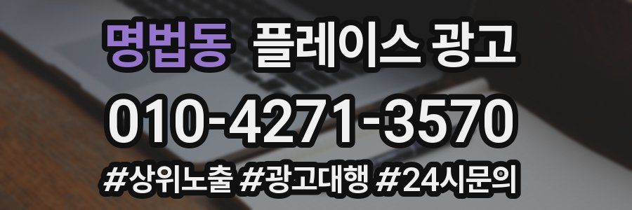 명법동 플레이스 광고