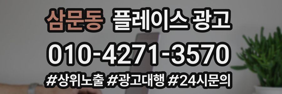 삼문동 플레이스 광고