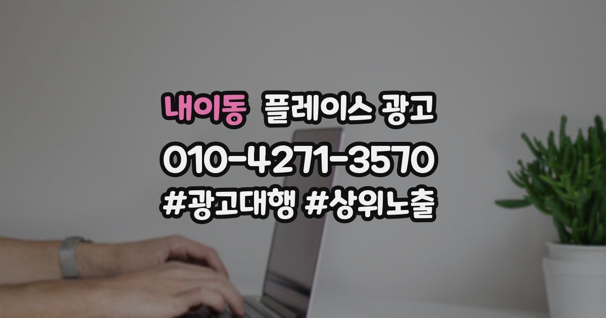 내이동 플레이스 광고
