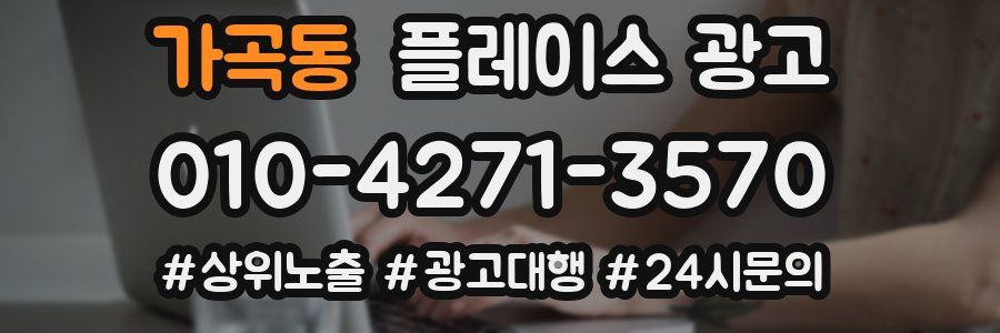 가곡동 플레이스 광고