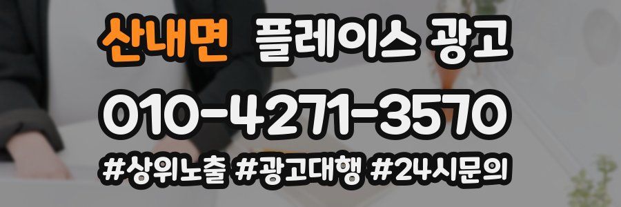 산내면 플레이스 광고