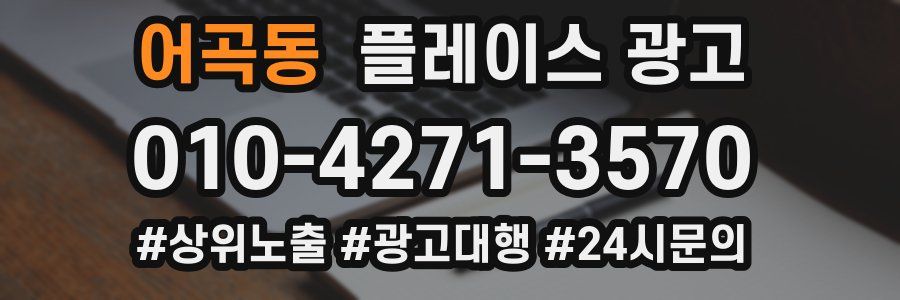 어곡동 플레이스 광고