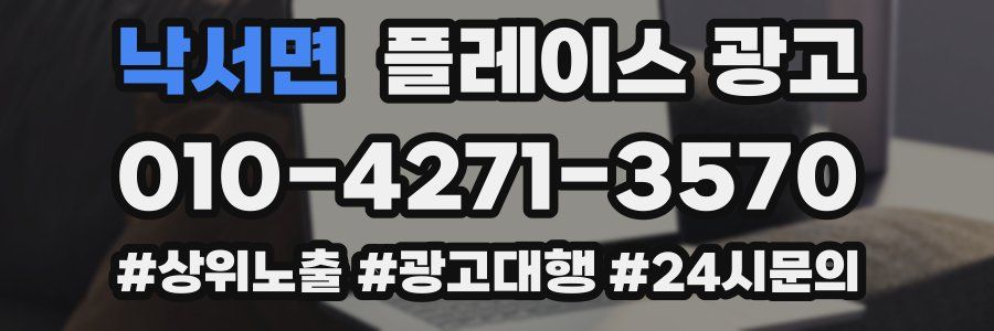 낙서면 플레이스 광고