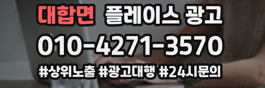 대합면 플레이스 광고