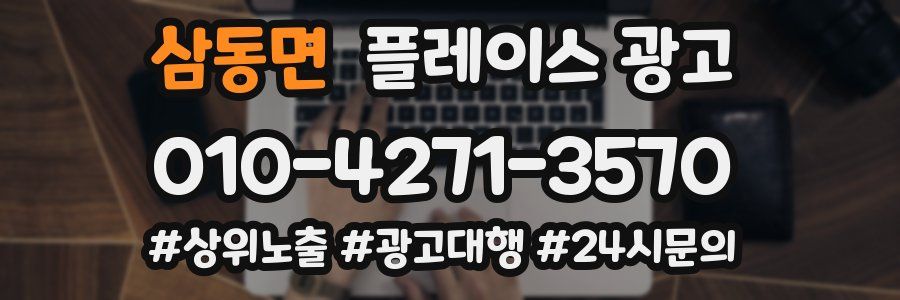 삼동면 플레이스 광고
