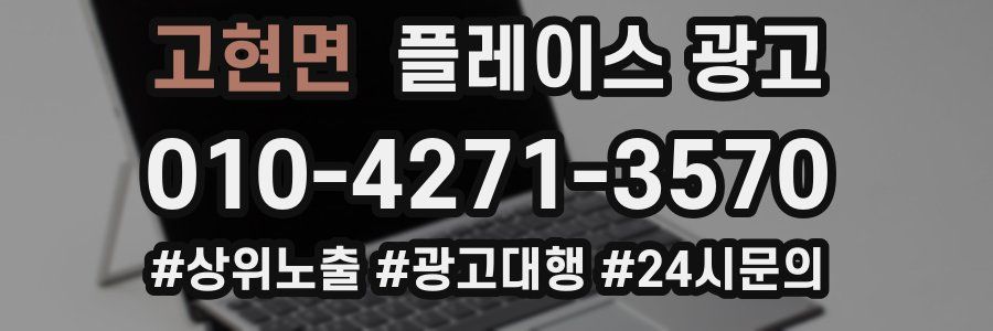 고현면 플레이스 광고