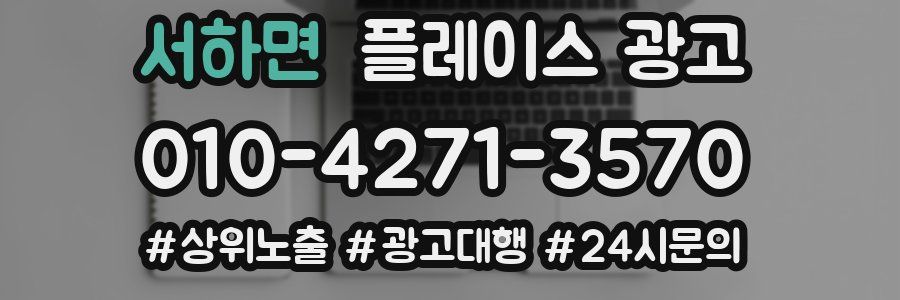 서하면 플레이스 광고