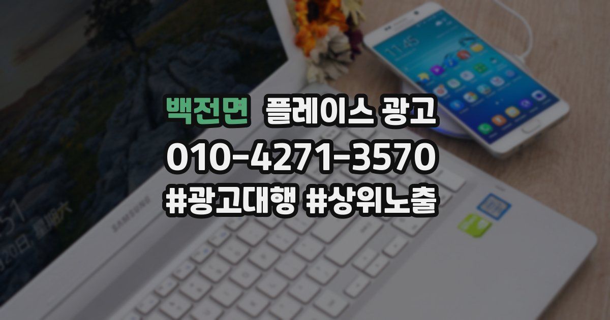 백전면 플레이스 광고