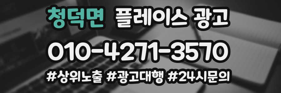 청덕면 플레이스 광고