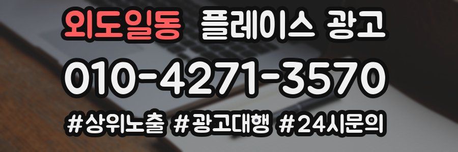 외도일동 플레이스 광고