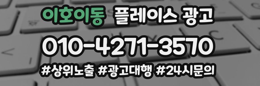 이호이동 플레이스 광고