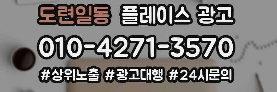 도련일동 플레이스 광고