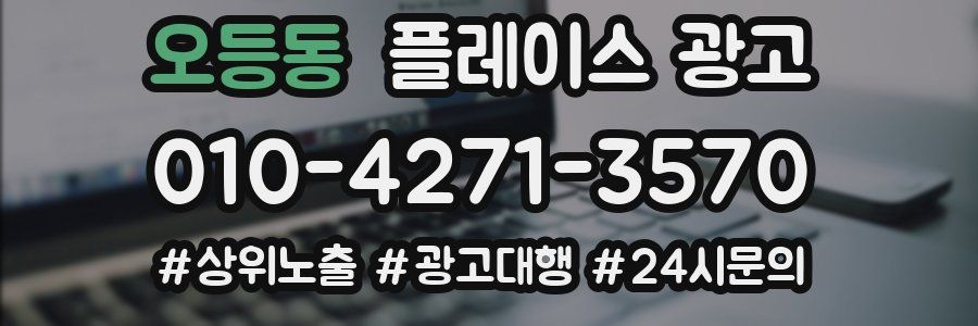 오등동 플레이스 광고