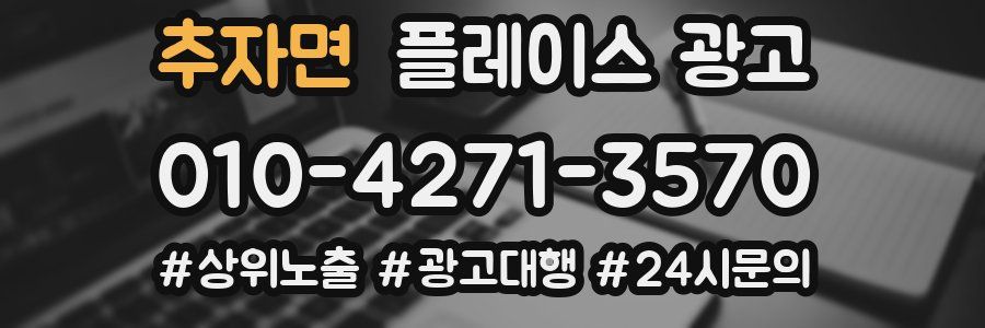 추자면 플레이스 광고