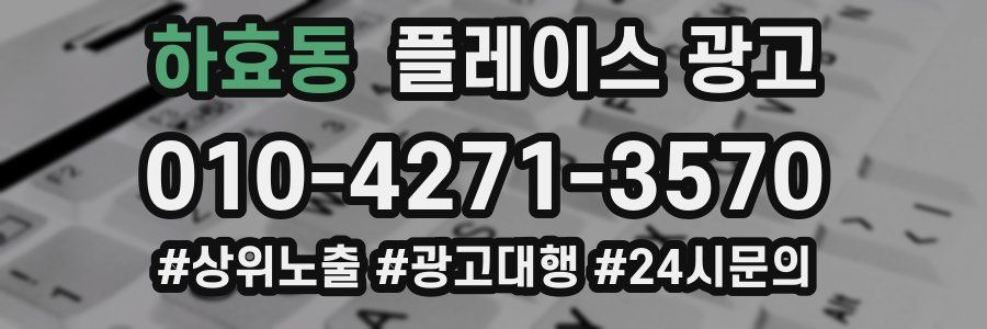 하효동 플레이스 광고