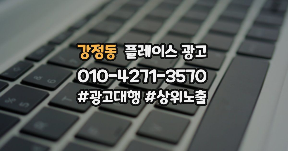 강정동 플레이스 광고