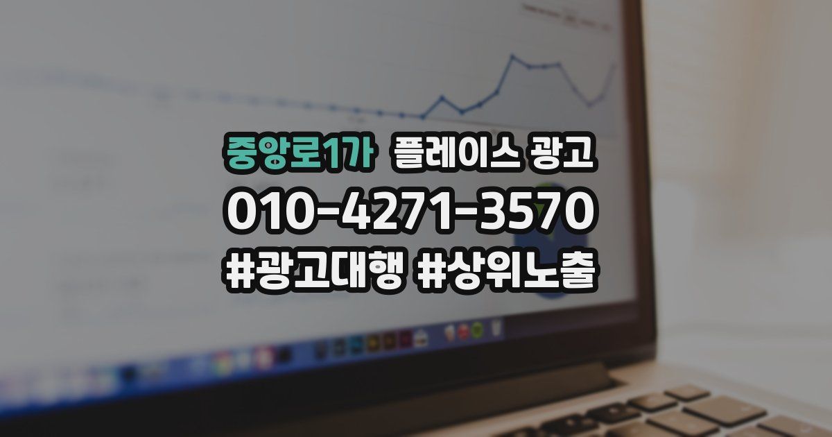 중앙로1가 플레이스 광고