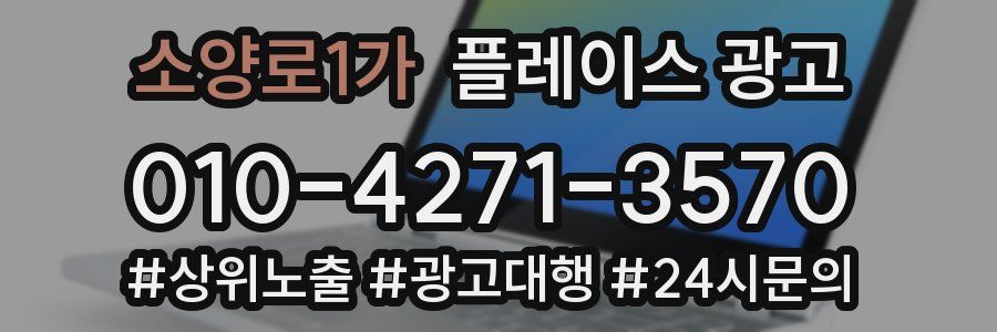소양로1가 플레이스 광고